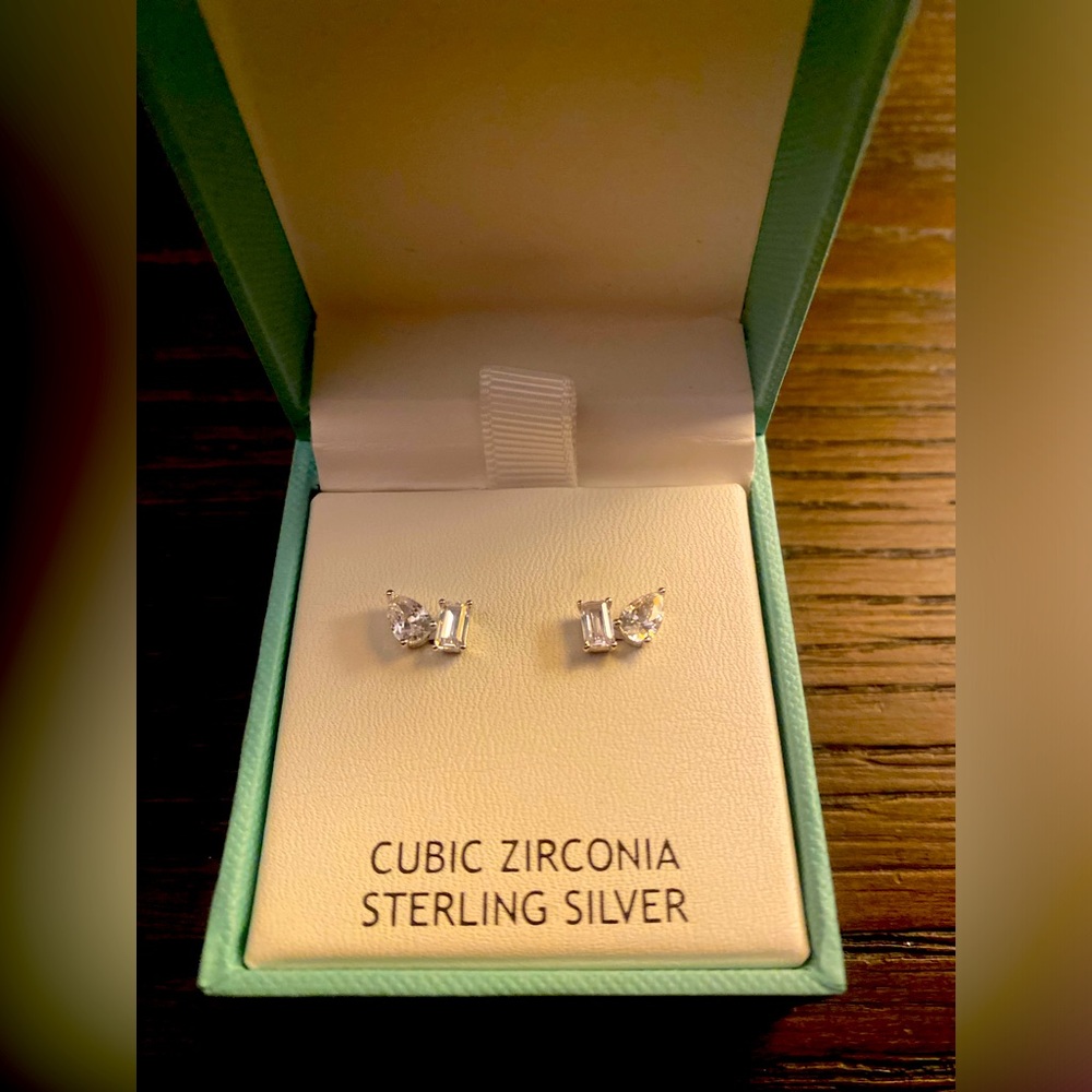 NEW Nanette Lepore Cubic Zirconia Sterling Silver earrings